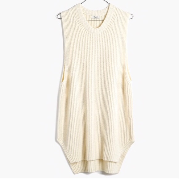 Madewell Sweaters - Madewell Ribbed Knit Sleeveless Tunic Vest Sweater